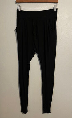 Repetto Womens Leggings XS Black Drawstring Balletcore Athleisure Lounge Neutral